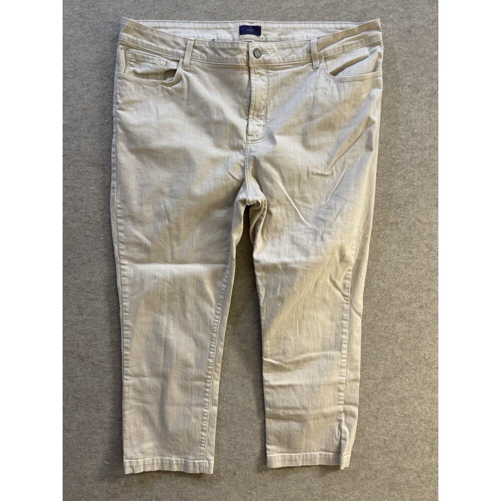 NYDJ Not Your Daughter's Jeans Cream 20W Women's Plus Ankle Denim 5 Pocket - Picture 3 of 10